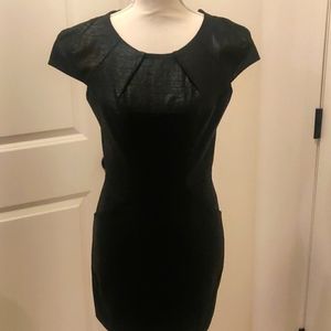 Kymerah Women's Sheath Dress, Size 4, Black, Wool Blend, Short Sleeves, Form Fit